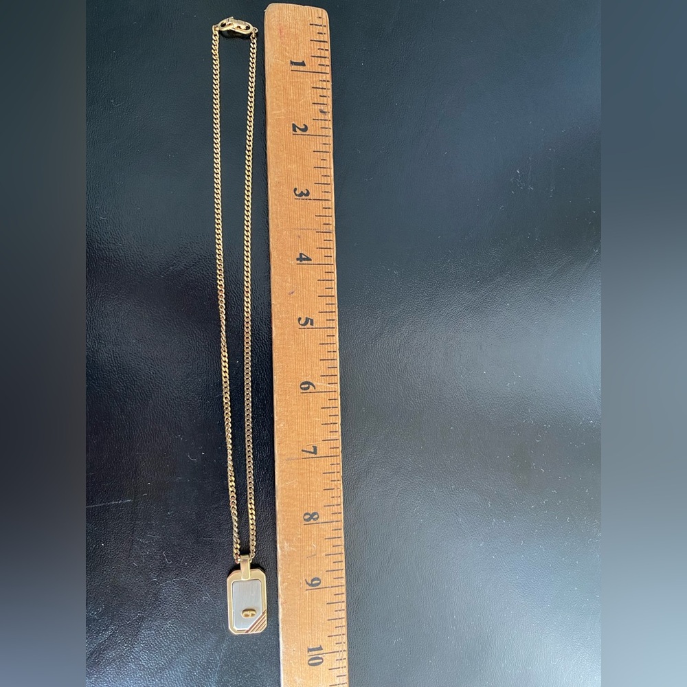 Christian Dior Gold and Silver Pendant Necklace - Picture 4 of 7